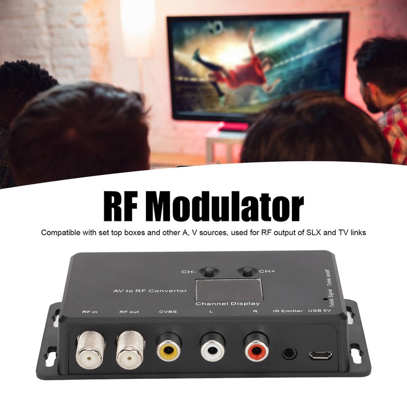 TV Link Modulator Adjustable Support PAL NTSC AV to RF