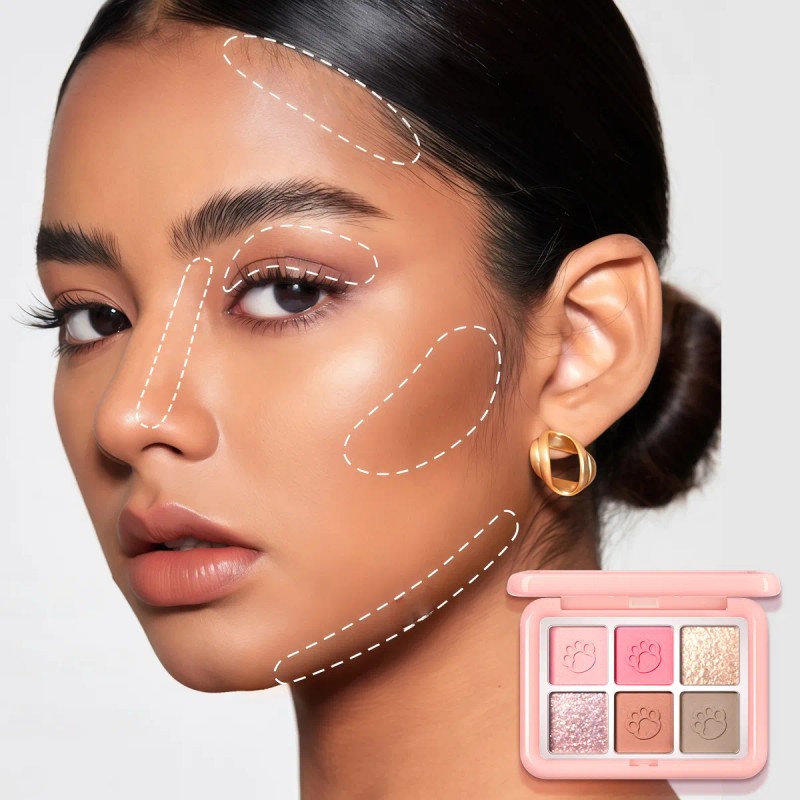 Paletas De Sombras De Ojos Varios Tonos Color De La