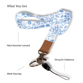 KAMT Key Badge Lanyard, Neck Strap for ID Badges, Keys, Women and Men Cool Cruise Lanyard Keychain with Keyring (KAMT Color 01)