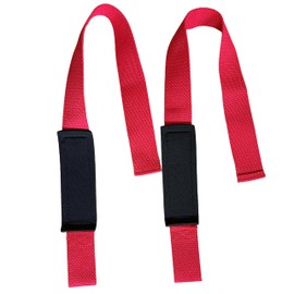 yuhqc Wrist Straps for Weightlifting, Premium Padded Lifting Straps Gym, Perfect for Gym Workouts, Deadlifts Straps, and Powerlifting Non-Slip Grip(Red)