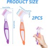 Set of 2 Denture Brushes with Double Bristle Head, Oral