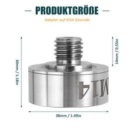 Kaelah X-LOCK Adapter to M14 Thread, X-Lock Adapter M14 Tools for Diamond Drill Saw Blade Cutter Angle Grinder Cutting Disc Adapter