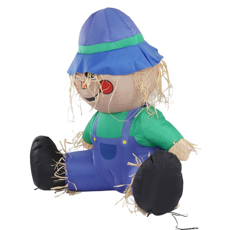 Inflatable Boy Decoration Built in LED Light Waterproof Harvest Scarecrow
