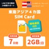 Southeast Asia SIM|7 Days 2GB/Day High Speed Data Transmission Low