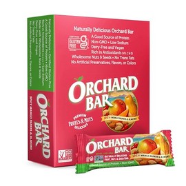 Orchard Bars Non-GMO Fruit & Nut Bars, Mango Papaya Almond, 1.4 Oz, Pack of 12