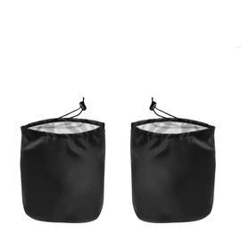 Zanch 2 PCS Car Rearview Mirror Snow Shield, 210D Silver-Coated Oxford Cloth Rearview Mirror Dust Protective Cover, Universal for Most Cars (Black)