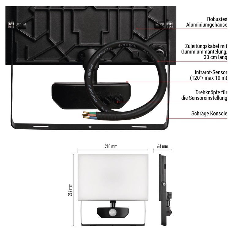 EMOS - Tambo LED spotlight with motion sensor - thin