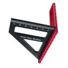 Woodworking Triangle Ruler Square Ruler 45° 90° Aluminum Alloy Carpenter