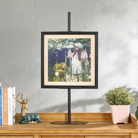 Ironlux Adjustable Easel Stand, Tabletop Display Easel for Picture Frames up to 28" Black Metal Art Signs & Framed Artwork Stand