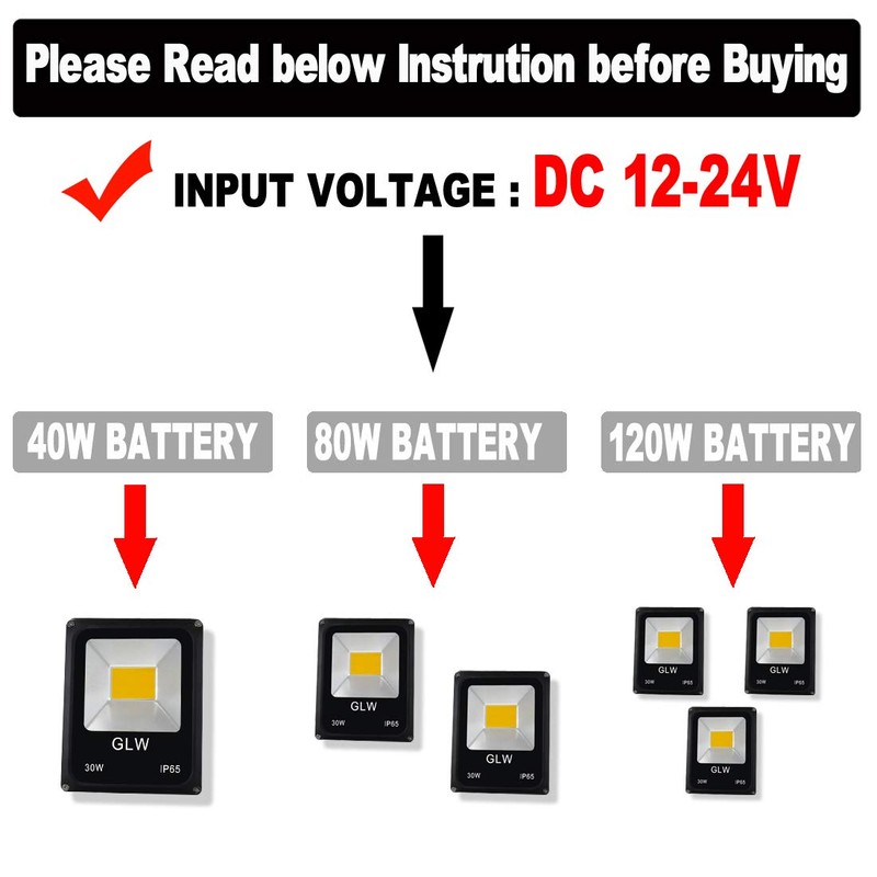 GLW 30W LED Flood Light 12V~24V AC/DC Outdoor Landscape Lighting