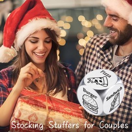 Couple Games for Date Night, Santa Swap Gift Exchange Dice, Stocking Stuffers White Elephant Gifts, Food Dice Anniversary Steel Gifts for Him Her, Wedding Registry Wedding Shower Gifts Newly Wed Gifts