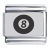 Eight Ball Laser Italian Charm
