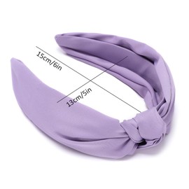 Etercycle Headband for Women, Knotted Wide Headband, Yoga Hair Band Fashion Elastic Hair Accessories for Women (Purple)