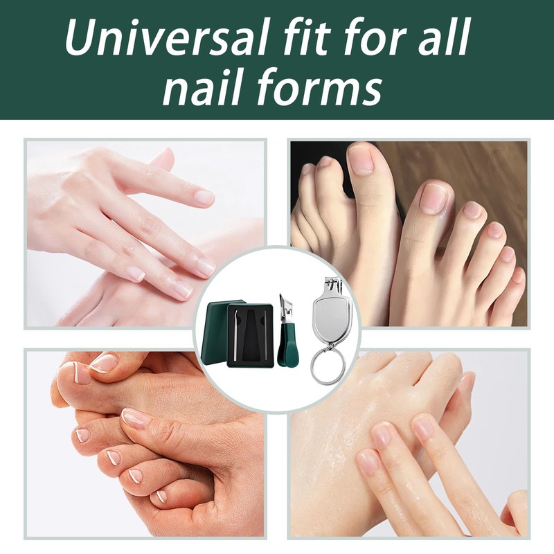 Toe Nail Clippers Thick Nails, Slanted Nail Clippers for Ingrown