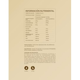 nutriADN – OMEGA 3 SUPPORT – Suplemento de Aceite de Pescado 2000 mg | 60 Cápsulas de 1000 mg con EPA (720 mg) y DHA (480 mg) de Alta Calidad -Certifi