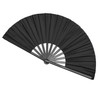 Fundodo Large Folding Hand Fan: 13" Nylon Fabric with Clack