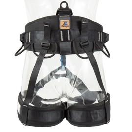 Zeluga 15-292 Professional Arborist Climbing Harness - High Strength Fall Protection Half Body Safety Harness with Heavy-Duty Nylon Webbing, Ideal for Tree Work, Rock Climbing, Construction, Black
