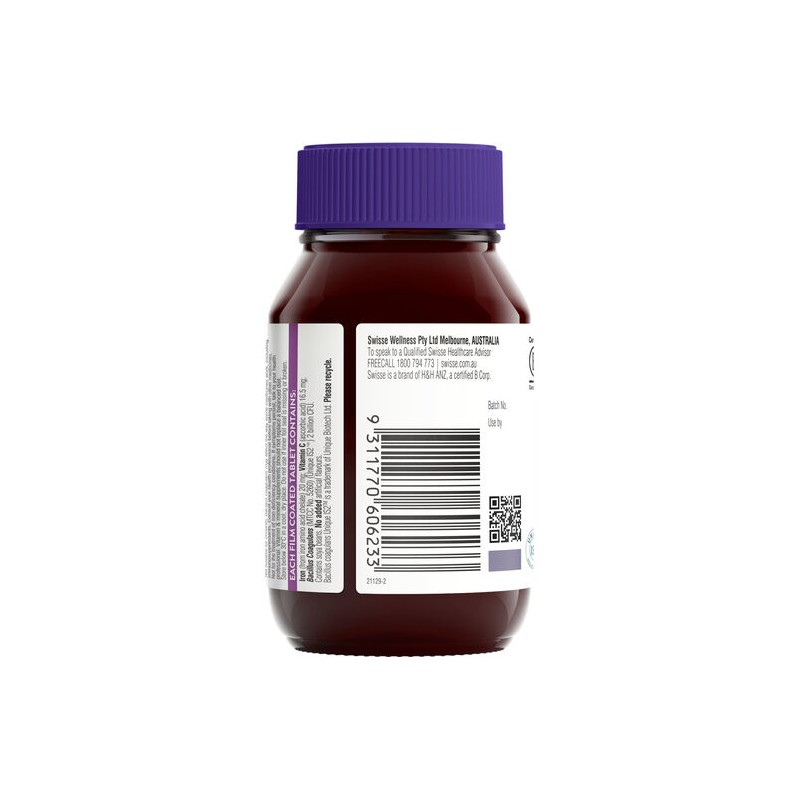 Swisse Ultiboost Iron + Probiotic 30 Tablets