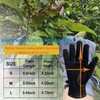 AOUCHI Leather Gardening Work Cowhide Gloves with Cotton Lining for