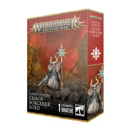 Games Workshop - Warhammer - Age of Sigmar - Chaos Sorcerer Lord: Plastic Model Kit - 16 Plastic Components, 1 x Citadel 40mm Round Base - For Ages 14+