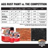 AGS RUST SOLUTIONS Apply Over Rust Paint, Matte Black Finish,