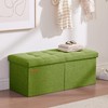 HAUSFRAU 31.5 Inches Ottoman with Storage, Folding Ottoman Bench Small