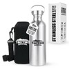 Tactiko Survival 34 oz/1000 ml Stainless Steel Wide Mouth Water