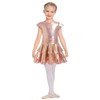 AFAVOM Girls Shiny Metallic Wet Look Dress Sparkly Latin Dance