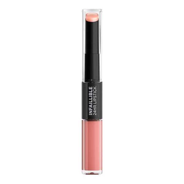 L'Oréal Paris, Infallible 24hr Lipstick, labial de larga duración de dos pasos: líquido y balsamo, Tono 803 Eternally Exposed