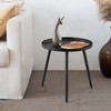 AOJEZOR Accent Side / End Table, Waterproof Metal Structure, Great