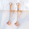 FH.bird Cherry Blossom Earrings, Women's Popular, Morganite, Openwork Design, Hypoallergenic,