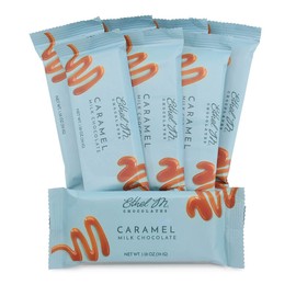 Ethel M Chocolates Premium Milk Chocolate Caramel Filled Bars, Individually Wrapped Chocolate Candy Bars, for Gifting, Holidays & Everyday Indulgence (8 Pieces)