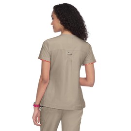 KOI Stretch 1059 Women's Georgia Scrub Top Desert Khaki XL