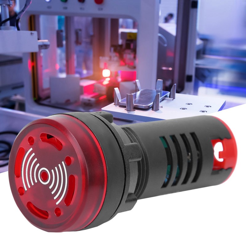 10 Pcs BERM® LED Buzzer AD16‑22SM Red Light Flash Alarm