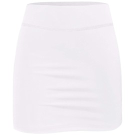 Blevonh - Faldas de tenis para mujer, con bolsillos, Blanco, XXL