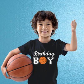 Basketball 9th Birthday Boy Shirts 9 Years Old Gift T-Shirt Funny Nine Birthday Tees Black