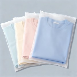 Dllxumm 10 x 13 Inch Clothes Packaging Bags for Shipping, 50 Pcs Plastic Frosted Zipper Slider Bags without Vent Hole for Clothing, T-shirt, Travel Storage, Small Business, 3 Mil