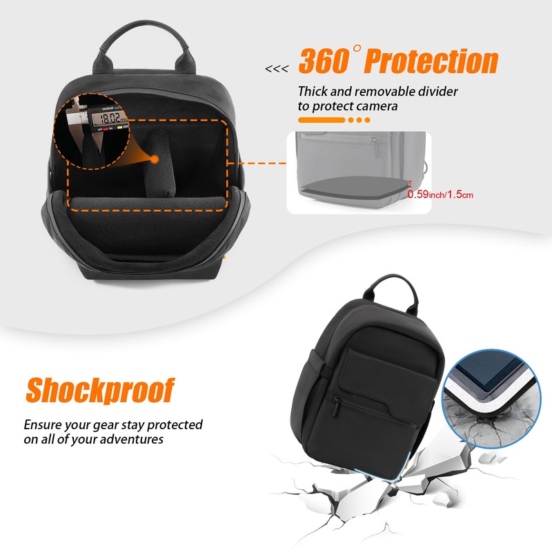 Cwatcun Small Camera Sling Bag Compact Camera Case, Crossbody Camera