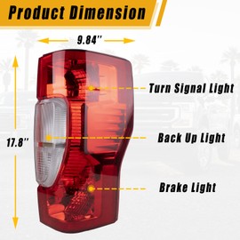 Boine Right Passenger Side Tail Light Compatible With 2020 2021 2022 Ford F250 F350 F-250 F-350 Halogen Rear Light Brake Lamps - w/o Blind Spot & LED (Right Passenger Side)