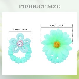 inSowni 60 Pieces/30 Pairs Sweet Sunflower Daisy Flower Hair Ties for Baby Girls, Stretchy Pigtail Ponytail Holders Hair Scrunchies Bands Accessories for Toddlers Girls Kids