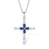 VA JENT Cross Necklace for Women 925 Sterling Silver Birthstone