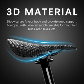 3D Full Carbon Fiber Bicycle Seat Cushion Adaptive Bicycle Seat Cushion for Small Wheeled Bikes Mountain Bikes and Gravel Bikes