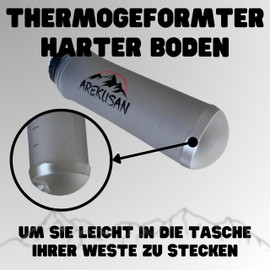 500 ml TPU Foldable Sports Water Bottle, Soft Flask, Water Bottle, BPA-Free, Tasteless, Sports Bottle for Hydration Backpack Cycling, Hiking, Jogging, Trekking, Camping, Outdoor and Climbing Hydration