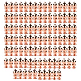 100 Sets Spiked Cone Spike Stud Rose Gold High Hardness Screw Back Studs Spikes Kit for DIY Clothing Bags Shoes 8x14mm