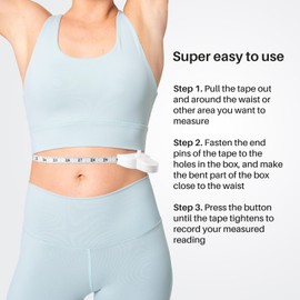 NAAN Body Measure Tape 60in (150cm), Lock Pin and Push-Button Retract, Ergnomic and Portable Design, 1 x 60in Mini Retractable Tape Measure White