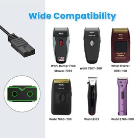 Charger Cord for Wahl Shaver, Wahl Shaver 8061-100 5-Star Series 8163 8786-1001 7367 7357 7029 7060 7035 7339 7356, Power Cord Replacement Wahl Clipper