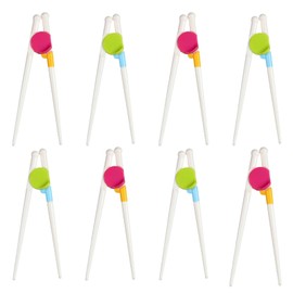 8 Pairs Kids Chopsticks Easy to Use for Beginners, Fun & Safe Reusable Chopsticks for Kids Learning to Eat Independently.