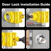 Geinxurn 1-3/8" - 1-3/4" Door Lock Installation Kit for Metal