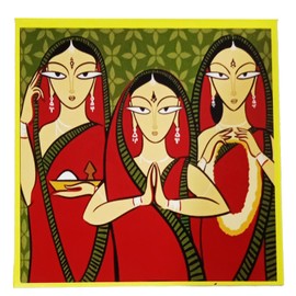 Purpledip Paper Envelopes 3 Devotees: Pack Of 5 For Letters Notes Wishes Cards (12440B)