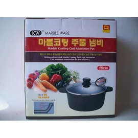 Ceramic Marble Coated Cast Aluminium 2.5 qt. Stockpot Non Stick Cookware (20 cm diameter)